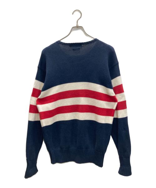 POLO RALPH LAUREN（ポロ・ラルフローレン）POLO RALPH LAUREN (ポロ・ラルフローレン) RL-92 ボーダーニット ネイビー サイズ:SIZE Lの古着・服飾アイテム