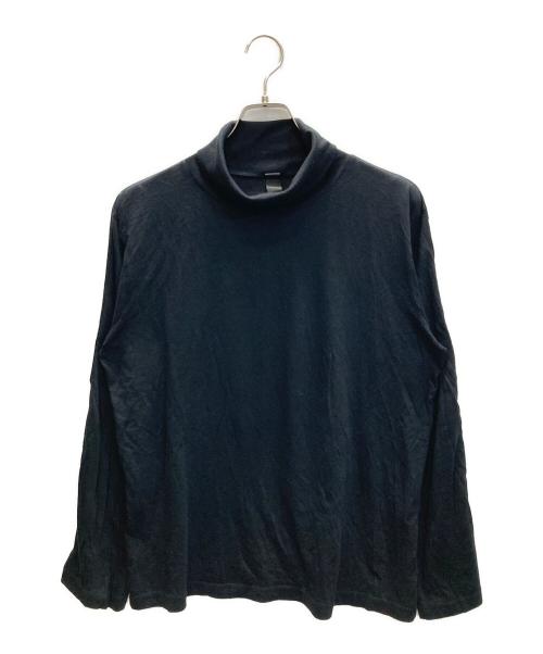 SHINYA KOZUKA（シンヤコズカ）SHINYA KOZUKA (シンヤコズカ) コットンカシミヤタートルネックカットソー ブラック サイズ:Sの古着・服飾アイテム