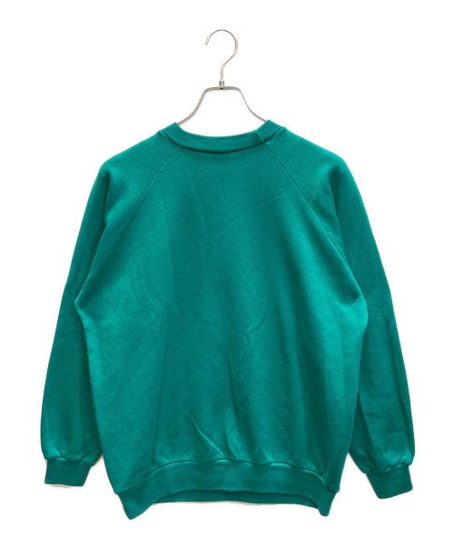 SCOMAN LEISURE（エスコマン・レジャー）SCOMAN LEISURE (エスコマン・レジャー) カレッジロゴラグランスウェット グリーン サイズ:Lの古着・服飾アイテム
