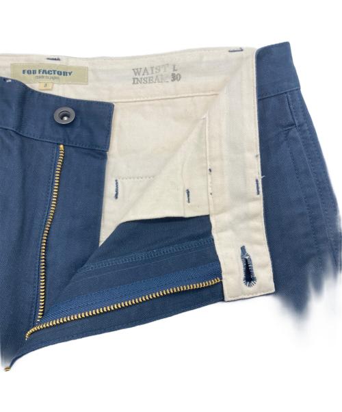 F.O.B FACTORY（エフオービー ファクトリー）F.O.B FACTORY (エフオービー ファクトリー) VAT HERRINGBONE TROUSERS ネイビー サイズ:SIZE 3の古着・服飾アイテム