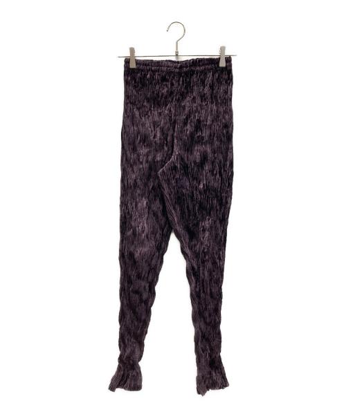 ISSEY MIYAKE（イッセイミヤケ）ISSEY MIYAKE (イッセイミヤケ) コーデュロイプリーツパンツ パープル サイズ:SIZE Mの古着・服飾アイテム