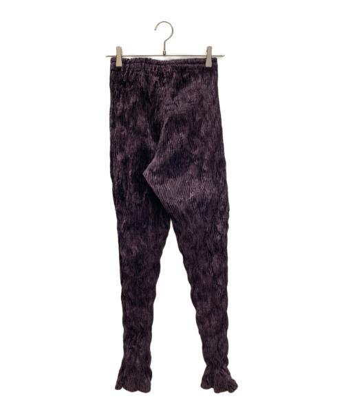 ISSEY MIYAKE（イッセイミヤケ）ISSEY MIYAKE (イッセイミヤケ) コーデュロイプリーツパンツ パープル サイズ:SIZE Mの古着・服飾アイテム