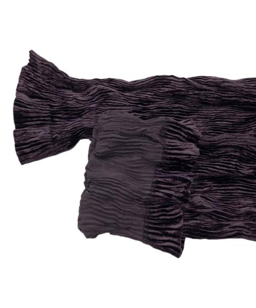 ISSEY MIYAKE（イッセイミヤケ）ISSEY MIYAKE (イッセイミヤケ) コーデュロイプリーツパンツ パープル サイズ:SIZE Mの古着・服飾アイテム