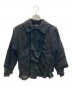 tricot COMME des GARCONSトリココムデギャルソン）の古着「縮絨ウール切替ジャケット」｜ブラック
