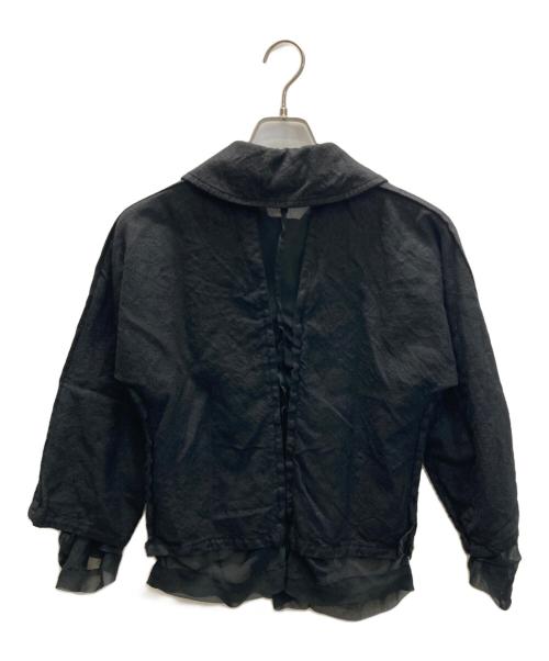 tricot COMME des GARCONS（トリココムデギャルソン）tricot COMME des GARCONS (トリココムデギャルソン) 縮絨ウール切替ジャケット ブラック サイズ:Sの古着・服飾アイテム