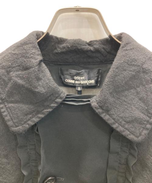 tricot COMME des GARCONS（トリココムデギャルソン）tricot COMME des GARCONS (トリココムデギャルソン) 縮絨ウール切替ジャケット ブラック サイズ:Sの古着・服飾アイテム
