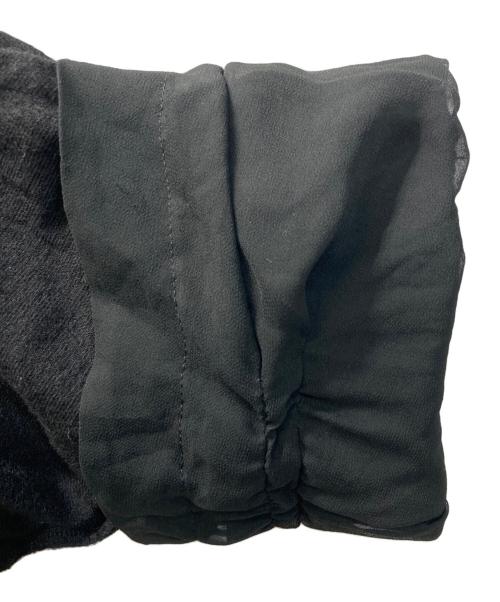 tricot COMME des GARCONS（トリココムデギャルソン）tricot COMME des GARCONS (トリココムデギャルソン) 縮絨ウール切替ジャケット ブラック サイズ:Sの古着・服飾アイテム