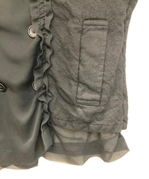 tricot COMME des GARCONS（トリココムデギャルソン）tricot COMME des GARCONS (トリココムデギャルソン) 縮絨ウール切替ジャケット ブラック サイズ:Sの古着・服飾アイテム