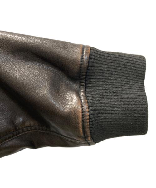 LEVI'S（リーバイス）LEVI'S (リーバイス) MA-1スタイル レザージャケット ブラウン サイズ:Mの古着・服飾アイテム