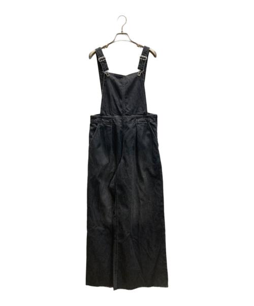 Spick and Span（スピックアンドスパン）Spick and Span (スピックアンドスパン) 5 1/2 SOFTFLARE OVERALLS ブラック サイズ:28の古着・服飾アイテム