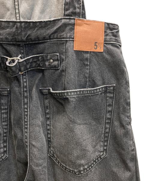 Spick and Span（スピックアンドスパン）Spick and Span (スピックアンドスパン) 5 1/2 SOFTFLARE OVERALLS ブラック サイズ:28の古着・服飾アイテム