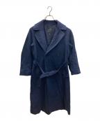 WEEKEND Max Maraウィークエンド マックスマーラ）の古着「ヴァージンウール ダブルブレスト ベルテッドコート」｜ネイビー