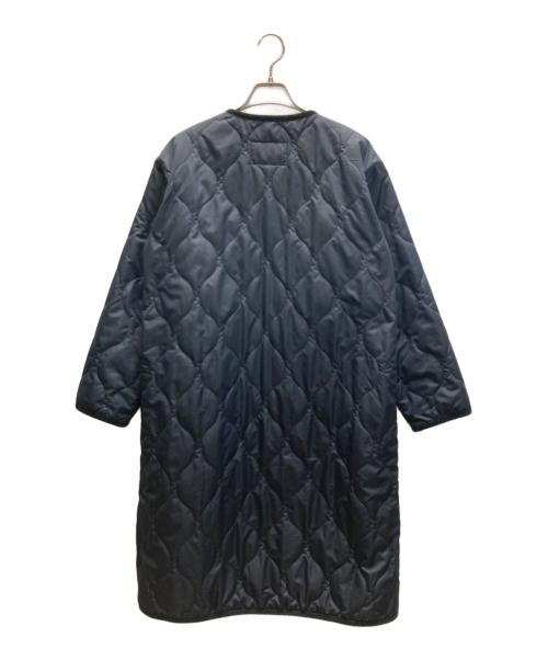 MACKINTOSH PHILOSOPHY（マッキントッシュ フィロソフィー）MACKINTOSH PHILOSOPHY (マッキントッシュ フィロソフィー) ノーカラーキルティングロングコート ネイビー サイズ:38の古着・服飾アイテム