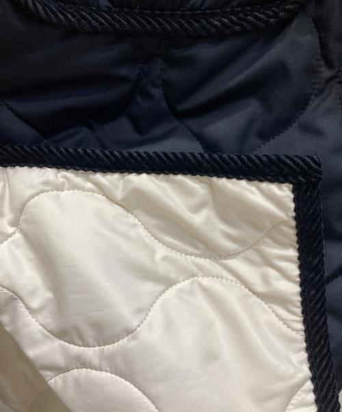 MACKINTOSH PHILOSOPHY（マッキントッシュ フィロソフィー）MACKINTOSH PHILOSOPHY (マッキントッシュ フィロソフィー) ノーカラーキルティングロングコート ネイビー サイズ:38の古着・服飾アイテム