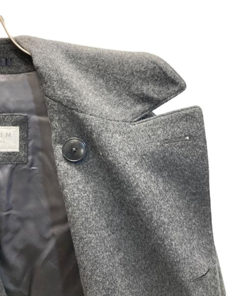 TOMORROW LAND PILGRIM（トゥモローランド ピルグリム）TOMORROW LAND PILGRIM (トゥモローランド ピルグリム) ウールカシミヤビーバー ダブルブレステッドコート グレー サイズ:46の古着・服飾アイテム
