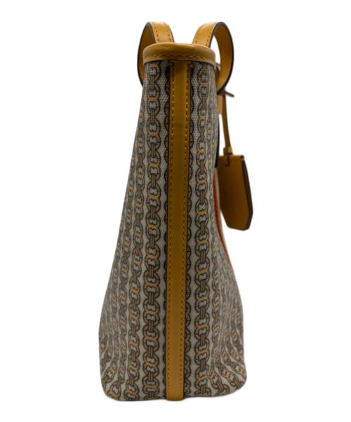 TORY BURCH（トリーバーチ）TORY BURCH (トリーバーチ) ジェミニリンク トートバッグ イエロー×ベージュの古着・服飾アイテム