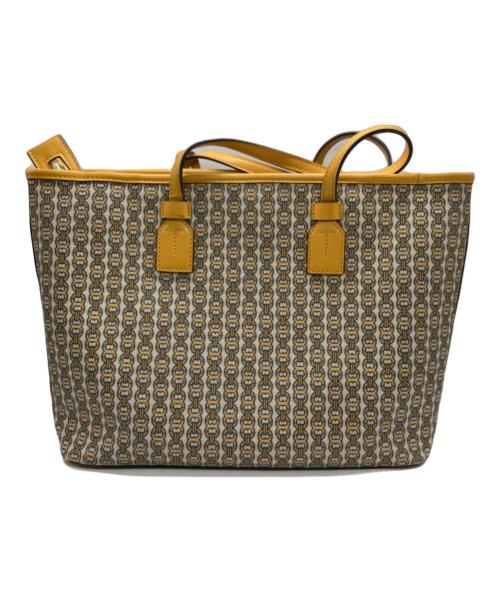 TORY BURCH（トリーバーチ）TORY BURCH (トリーバーチ) ジェミニリンク トートバッグ イエロー×ベージュの古着・服飾アイテム