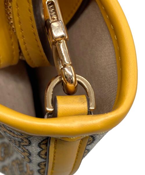 TORY BURCH（トリーバーチ）TORY BURCH (トリーバーチ) ジェミニリンク トートバッグ イエロー×ベージュの古着・服飾アイテム