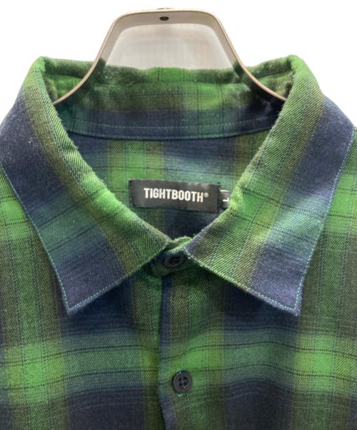 TIGHTBOOTH PRODUCTION（タイトブースプロダクション）TIGHTBOOTH PRODUCTION (タイトブースプロダクション) OMBRE L/S SHIRT グリーン×ネイビー サイズ:SIZE Lの古着・服飾アイテム