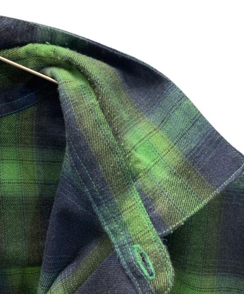 TIGHTBOOTH PRODUCTION（タイトブースプロダクション）TIGHTBOOTH PRODUCTION (タイトブースプロダクション) OMBRE L/S SHIRT グリーン×ネイビー サイズ:SIZE Lの古着・服飾アイテム