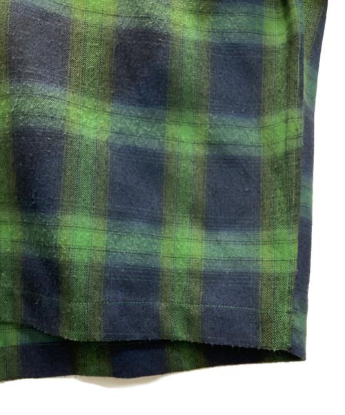 TIGHTBOOTH PRODUCTION（タイトブースプロダクション）TIGHTBOOTH PRODUCTION (タイトブースプロダクション) OMBRE L/S SHIRT グリーン×ネイビー サイズ:SIZE Lの古着・服飾アイテム