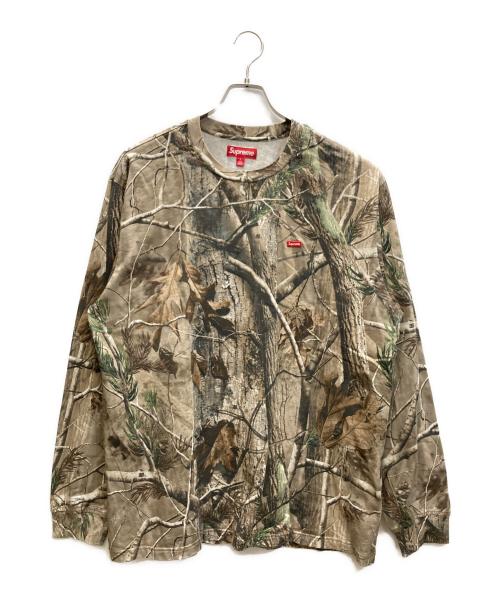 SUPREME（シュプリーム）Supreme (シュプリーム) Small Box L/S Tee Realtree AP Camo/スモール ボックス ロング スリーブ Tシャツ リアルツリー AP カモ ベージュ×ブラウン サイズ:SIZE Lの古着・服飾アイテム