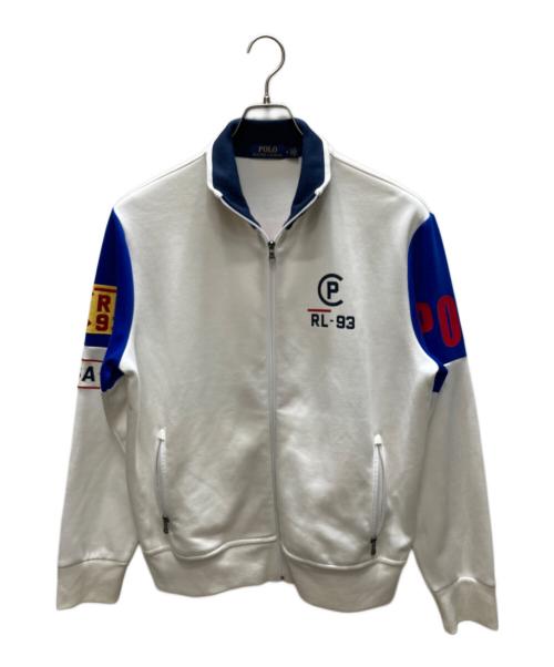 POLO RALPH LAUREN（ポロ・ラルフローレン）POLO RALPH LAUREN (ポロ・ラルフローレン) CP-93 ダブルニット トラック ジャケット ホワイト サイズ:SIZE Mの古着・服飾アイテム
