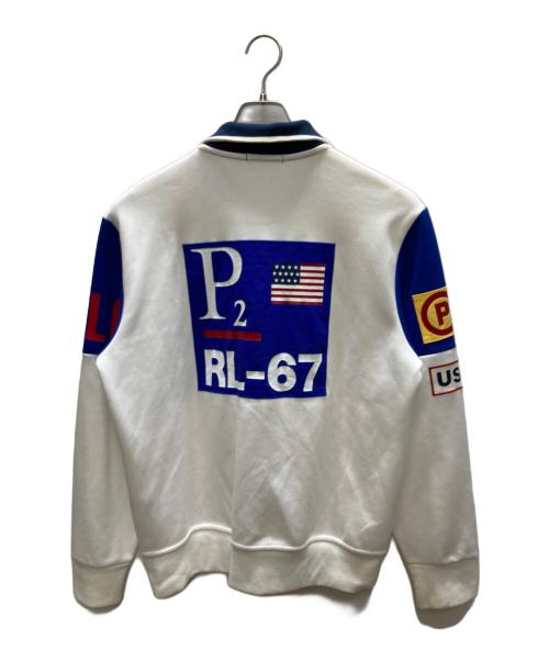 POLO RALPH LAUREN（ポロ・ラルフローレン）POLO RALPH LAUREN (ポロ・ラルフローレン) CP-93 ダブルニット トラック ジャケット ホワイト サイズ:SIZE Mの古着・服飾アイテム