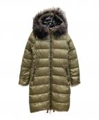 DUVETICAデュベティカ）の古着「Alia ラクーンファー ダウンコート」｜ベージュ