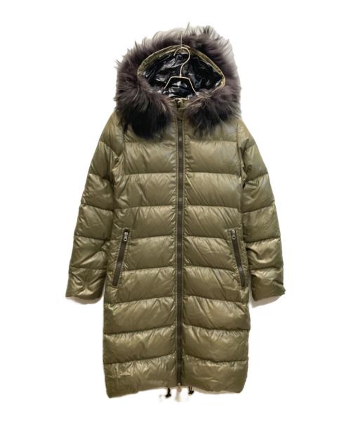 DUVETICA（デュベティカ）DUVETICA (デュベティカ) Alia ラクーンファー ダウンコート ベージュ サイズ:40の古着・服飾アイテム