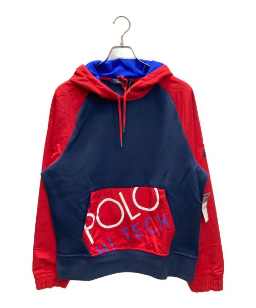 POLO RALPH LAUREN（ポロ・ラルフローレン）POLO RALPH LAUREN (ポロ・ラルフローレン) HI TECH ツートーンフーディー レッド×ネイビー サイズ:SIZE M 未使用品の古着・服飾アイテム