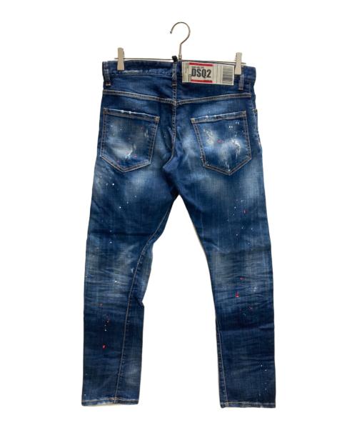 DSQUARED2（ディースクエアード）DSQUARED2 (ディースクエアード) SEXY TWIST JEAN ダメージ加工デニムパンツ インディゴ サイズ:44の古着・服飾アイテム