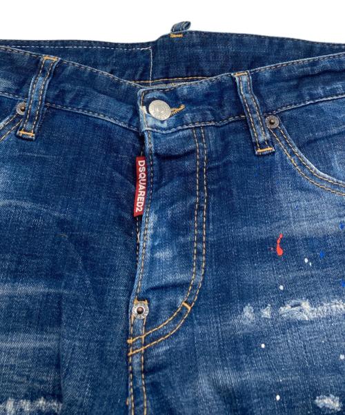 DSQUARED2（ディースクエアード）DSQUARED2 (ディースクエアード) SEXY TWIST JEAN ダメージ加工デニムパンツ インディゴ サイズ:44の古着・服飾アイテム