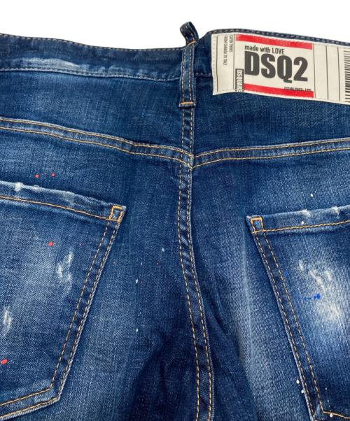 DSQUARED2（ディースクエアード）DSQUARED2 (ディースクエアード) SEXY TWIST JEAN ダメージ加工デニムパンツ インディゴ サイズ:44の古着・服飾アイテム