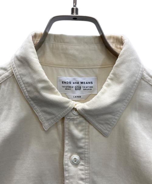 ENDS and MEANS（エンズアンド ミーンズ）ENDS AND MEANS (エンズアンド ミーンズ) コードユーティリティシャツ ベージュ サイズ:SIZE Lの古着・服飾アイテム