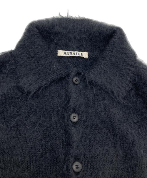 AURALEE（オーラリー）AURALEE (オーラリー) BRUSHED SUPER KID MOHAIR KNIT POLO ブラック サイズ:5の古着・服飾アイテム