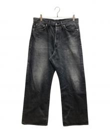 Graphpaper（グラフペーパー）の古着「Selvage Denim Five Pocket Wide Straight Pants」｜ブラック