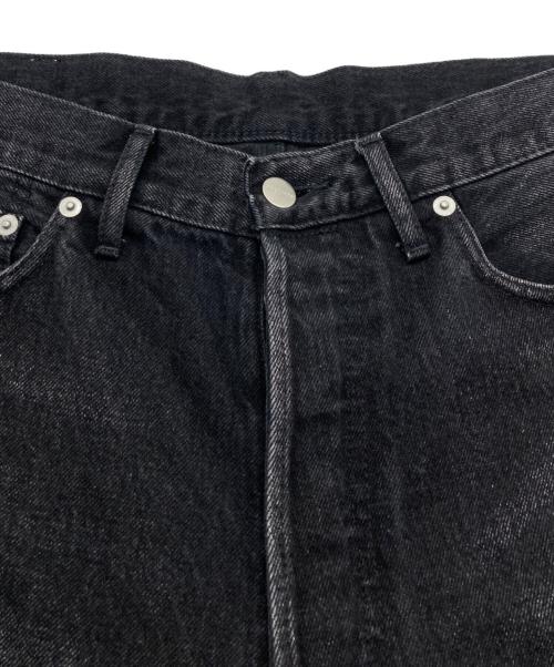 Graphpaper（グラフペーパー）Graphpaper (グラフペーパー) Selvage Denim Five Pocket Wide Straight Pants ブラック サイズ:3の古着・服飾アイテム
