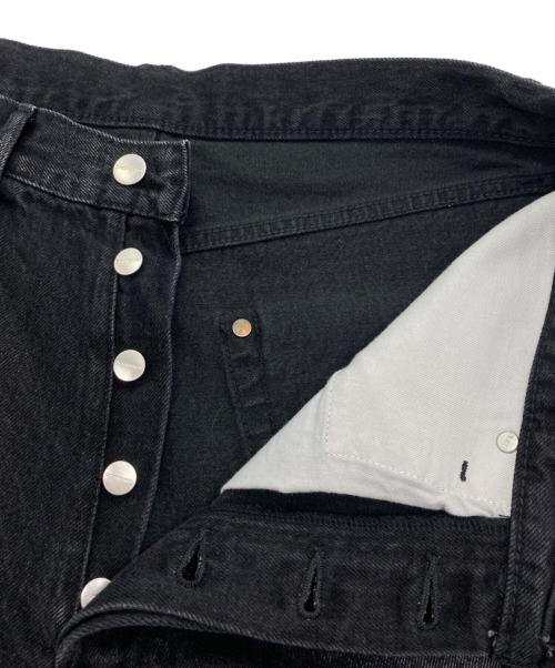 Graphpaper（グラフペーパー）Graphpaper (グラフペーパー) Selvage Denim Five Pocket Wide Straight Pants ブラック サイズ:3の古着・服飾アイテム