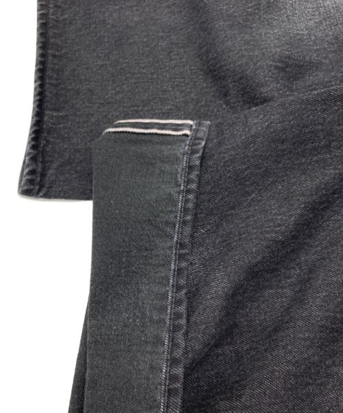 Graphpaper（グラフペーパー）Graphpaper (グラフペーパー) Selvage Denim Five Pocket Wide Straight Pants ブラック サイズ:3の古着・服飾アイテム