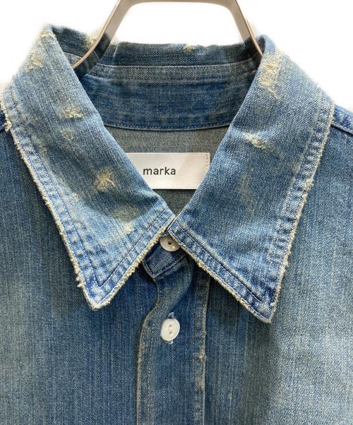 MARKA（マーカ）MARKA (マーカ) DAMAGE SHIRT/ダメージシャツ インディゴ サイズ:2の古着・服飾アイテム