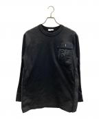 Dior×sacaiディオール×サカイ）の古着「コットン×ナイロン ドッキングプルオーバー/Cotton x Nylon Docking Pullover」｜ブラック