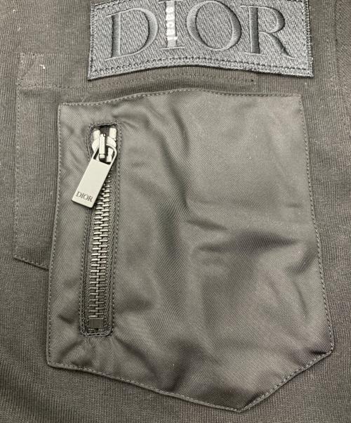 Dior（ディオール）Dior (ディオール) sacai (サカイ) コットン×ナイロン ドッキングプルオーバー/Cotton x Nylon Docking Pullover ブラック サイズ:Sの古着・服飾アイテム