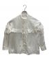 Spick and Span（スピック＆スパン）の古着「コットンシルクティアードフリルスリーブブラウス」｜ホワイト