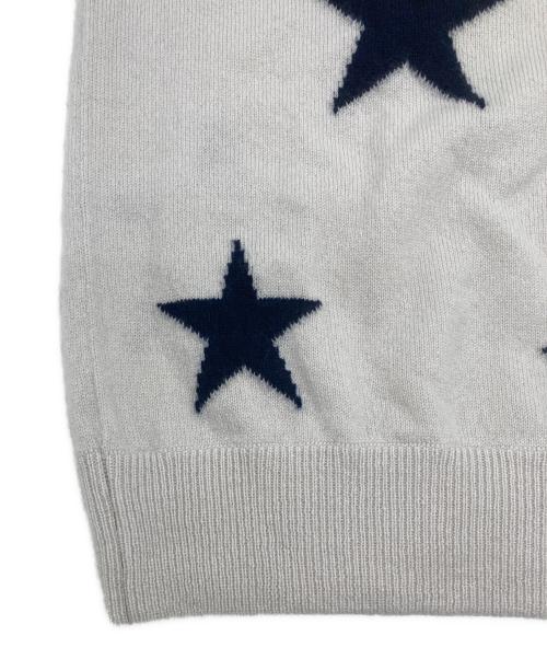 QUEENE AND BELLE（クイーンアンドベル）QUEENE AND BELLE (クイーンアンドベル) L'Appartement (アパルトモン) STAR Bonjour カシミヤニット グレー サイズ:下記参照 未使用品の古着・服飾アイテム