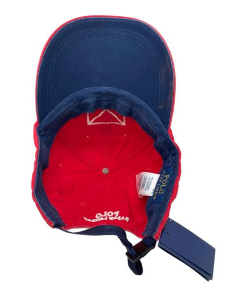 POLO RALPH LAUREN（ポロ・ラルフローレン）POLO RALPH LAUREN (ポロ・ラルフローレン) RL-93 キャップ レッド 未使用品の古着・服飾アイテム