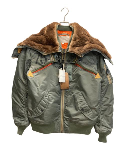 AVIREX（アヴィレックス）AVIREX (アヴィレックス) MA-1 REMODEL MARK2/エムエー1リモデルマーク2 オリーブ サイズ:SIZE L 未使用品の古着・服飾アイテム