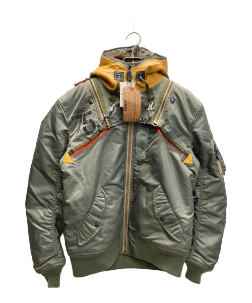 AVIREX（アヴィレックス）AVIREX (アヴィレックス) MA-1 REMODEL MARK2/エムエー1リモデルマーク2 オリーブ サイズ:SIZE L 未使用品の古着・服飾アイテム