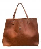 Felisiフェリージ）の古着「オールレザー トートバッグ」｜ブラウン