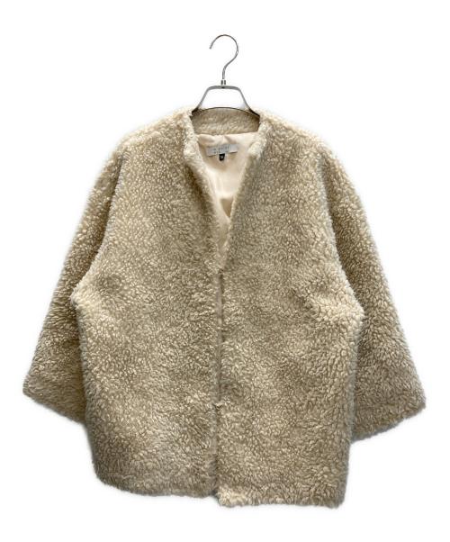 a point etc（アー ポワン ウテセ）a point etc (アー ポワン ウテセ) ファーブルゾン ベージュ サイズ:TUの古着・服飾アイテム